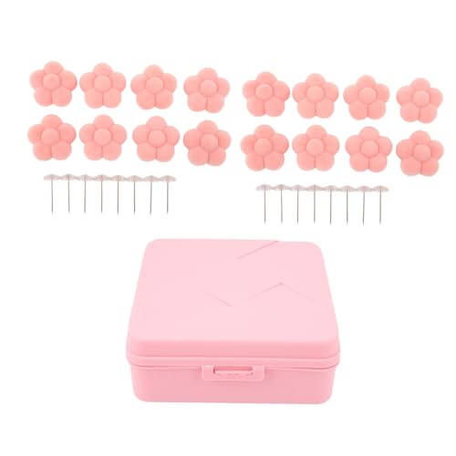Adfaga Duvet Pins Blumenstil Weiche Baumwollstahlnadeln Halten Sie die Bettdecke Davon ab, für Deckenvorhang Matratze 16 Sets Bettwäsche -Clips mit Aufbewahrungsbox zu verschieben von Adfaga