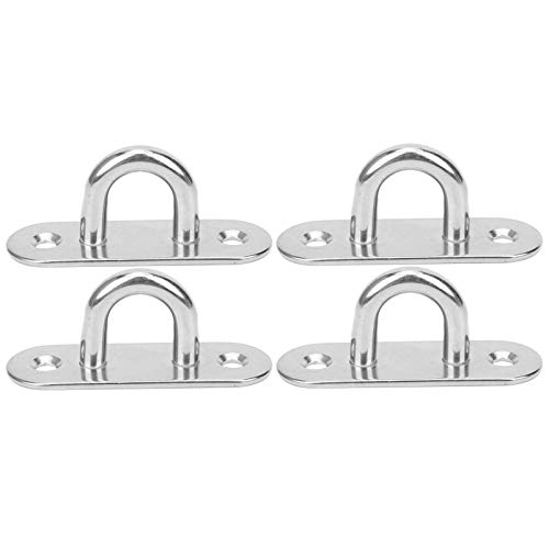 Adfaga Edelstahl-Augen platte Heavy Duty Wand halterung U-förmige Schrauben mit 2 Löchern für Yoga-Seil-Boxsack-Hängematte-Decken haken langlebig, widerstands fähig, 304 Stahl 4 Pack von Adfaga