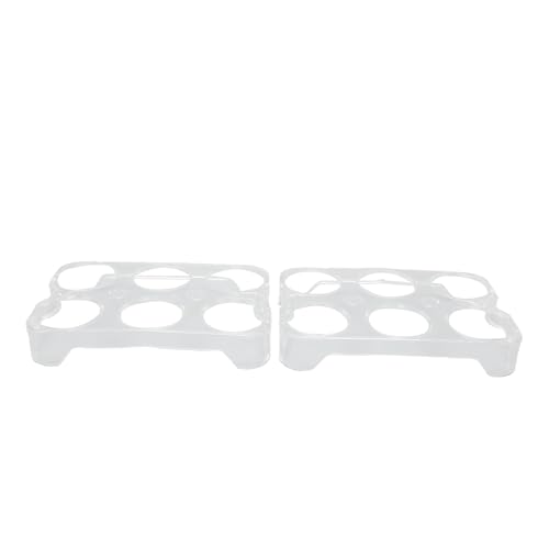 Adfaga Eierhalter Lagerbehälter Langlebiger transparenter Kunststoff 12 Schlitzschalen Organizer für den Kühlschrank Gefrierschrank Küche Sparen 2 Pack von Adfaga