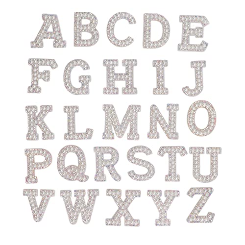 Adfaga Englische Buchstaben Eisen auf Flecken Kunstpearlkristall Strass dekorative Aufkleber für Bekleidungssäcke Hüte Jacken DIY Craft 26pcs Set Set Adfaga Englische Buchstaben Eisen auf Flecken Kunstpearlkristall Strass dekorative Aufkleber für Bekleidungssäcke Hüte Jacken DIY Craft 26pcs Set Set von Adfaga