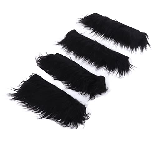 Adfaga Faux Fell Fabric 4pcs schwarz weich flauschiger künstliches Pelzmaterial für Weihnachtsbaumdekorationen 2x60in Adfaga Faux Fell Fabric 4pcs schwarz weich flauschiger künstliches Pelzmaterial für Weihnachtsbaumdekorationen 2x60in von Adfaga