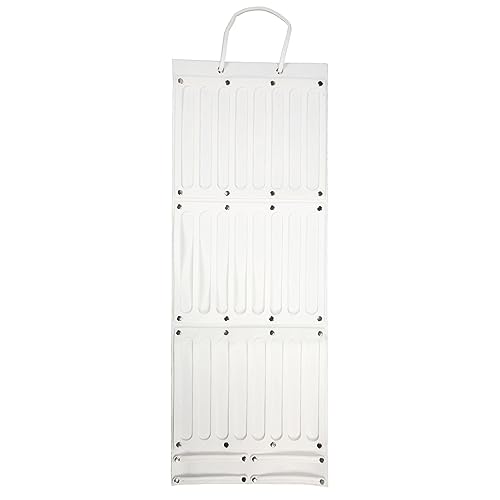Adfaga Hängende Haarcliphalter Haar Bögen Organizer faltbar Stirnband Aufbewahrung 3 Zeilen Design für Schlafzimmer Schrank Wandtür cremes weißes Filzmaterial 40,9 x 15 Zoll von Adfaga