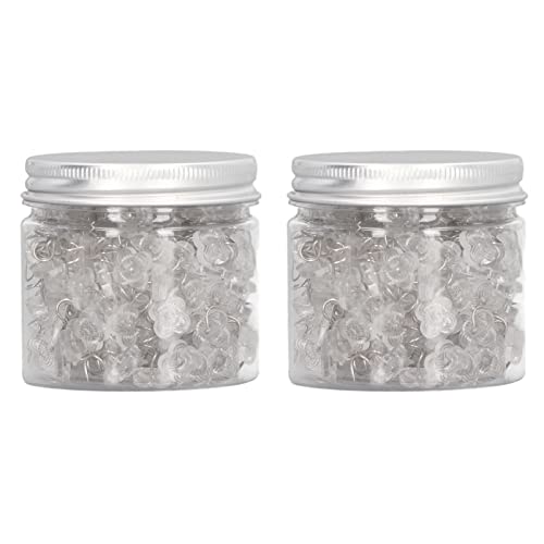 Adfaga Headliner Pins Bettrockstifte Twistnadeln 400pcs klare Köpfe Edelstahl Kunststoff rostfein von Adfaga