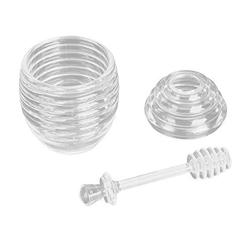 Adfaga Honigspender großer Kapazität Transparenter Honigflasche mit rührenden Löffel für Küchenlager 265 ml Lebensmittelqualität Acryl Honigglasglas Adfaga Honigspender großer Kapazität Transparenter Honigflasche mit rührenden Löffel für Küchenlager 265 ml Lebensmittelqualität Acryl Honigglasglas von Adfaga