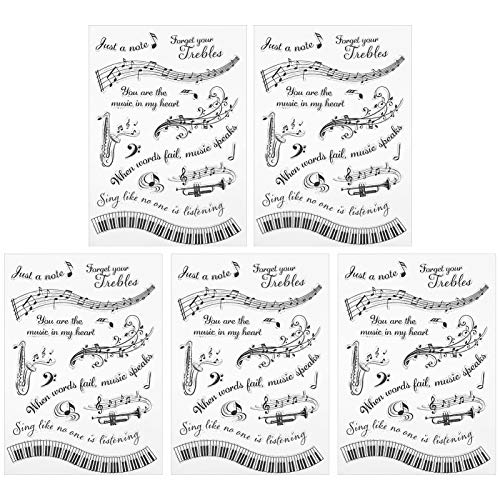 Adfaga Klares Stempel Musical Symbol DIY transparente Silikonstempel für Karten machen Scrapbooking 5pcs TPR Hand Zeichnung Handwerksbedarf Adfaga Klares Stempel Musical Symbol DIY transparente Silikonstempel für Karten machen Scrapbooking 5pcs TPR Hand Zeichnung Handwerksbedarf von Adfaga