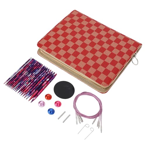 Adfaga Kreisförmige Stricknadel -Set abnehmbares Aluminium -Rundstrick -Nadeln -Kit mit exquisiten Mustern 9 Paare 3,0 mm bis 6,0 mm für Strick -Enthusiasten -Anfänger -Profis Adfaga Kreisförmige Stricknadel -Set abnehmbares Aluminium -Rundstrick -Nadeln -Kit mit exquisiten Mustern 9 Paare 3,0 mm bis 6,0 mm für Strick -Enthusiasten -Anfänger -Profis von Adfaga