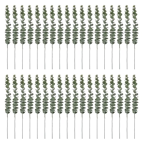 Adfaga Künstliche Eukalyptusblätter Stängel lebensechte falsche Grünstiele DIY Blumenarrangement für Hochzeitshäuser für Home Decor Plastik 14,1 Zoll 36pcs Adfaga Künstliche Eukalyptusblätter Stängel lebensechte falsche Grünstiele DIY Blumenarrangement für Hochzeitshäuser für Home Decor Plastik 14,1 Zoll 36pcs von Adfaga