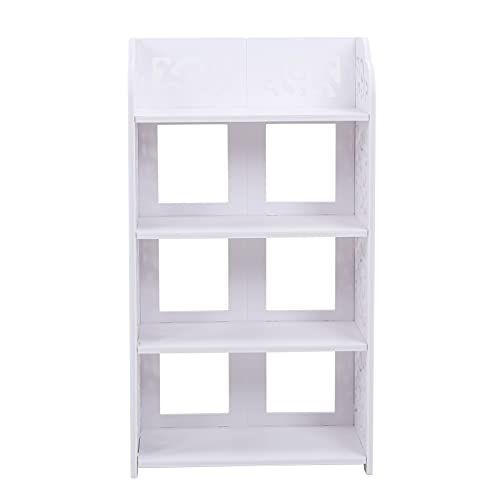Adfaga Kunststoffs chuh Regal Weiß, kleines Bücherregal 4 Stufen, Schuhs chränke für Flure, schmaler Raum, Eingang, Schrank, Badezimmer, 40x23x71 cm Adfaga Kunststoffs chuh Regal Weiß, kleines Bücherregal 4 Stufen, Schuhs chränke für Flure, schmaler Raum, Eingang, Schrank, Badezimmer, 40x23x71 cm von Adfaga