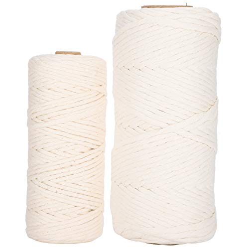 Adfaga Makrame -Schnur -Baumwollseil Single Strang Twisted String Weichhandwerk Baumwollgarn für DIY -Spitzen -Ornamente Pflanze Kleiderbügel Böhmische Hochzeitsdekorationen 100 m Adfaga Makrame -Schnur -Baumwollseil Single Strang Twisted String Weichhandwerk Baumwollgarn für DIY -Spitzen -Ornamente Pflanze Kleiderbügel Böhmische Hochzeitsdekorationen 100 m von Adfaga