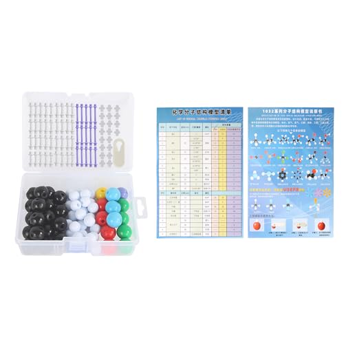 Adfaga Organische Chemie Molekularmodell-Kit 136PCS mit 59 Atomen 76 Links und Entferner-Tool für Schüler Lehrer im natur wissenschaft lichen Klassen zimmer Lernen Bauset für plast von Adfaga