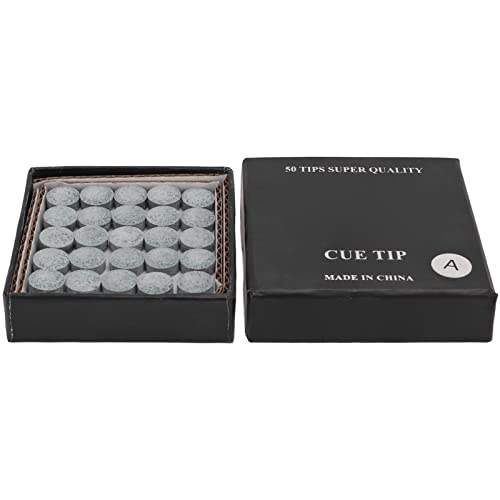 Adfaga Professionelle Pool -Billard -Cue -Tipps 50 Prozent Premium -Leder -Austausch -Tipps mit Aufbewahrungsbox für Billardspieler Zubehör (10,5 mm) von Adfaga