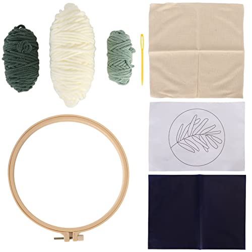 Adfaga Punch Nadel Kit Grüne Blätter Sticker Starter -Kit mit glänzendem Rahmen 7.9in Hoop DIY Bastel -Set für Anfänger Kinder Erwachsene Home Decor Baumwolle Kunststoffmaterialien Adfaga Punch Nadel Kit Grüne Blätter Sticker Starter -Kit mit glänzendem Rahmen 7.9in Hoop DIY Bastel -Set für Anfänger Kinder Erwachsene Home Decor Baumwolle Kunststoffmaterialien von Adfaga
