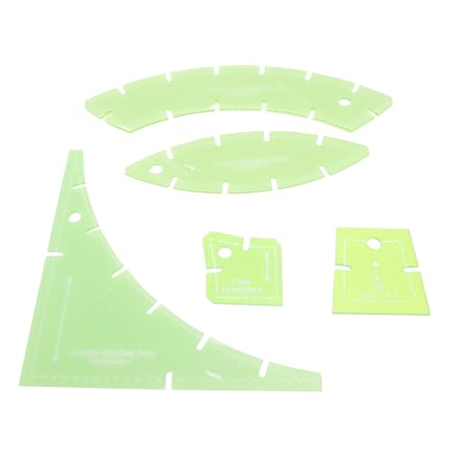 Adfaga Quilt-Template-Set Nähschablonen-Set Quilt-Schneide schablone Multifunktions-transparente grüne Kunststoff vorlagen für Quilt-Näh projekte 5 Stück Adfaga Quilt-Template-Set Nähschablonen-Set Quilt-Schneide schablone Multifunktions-transparente grüne Kunststoff vorlagen für Quilt-Näh projekte 5 Stück von Adfaga