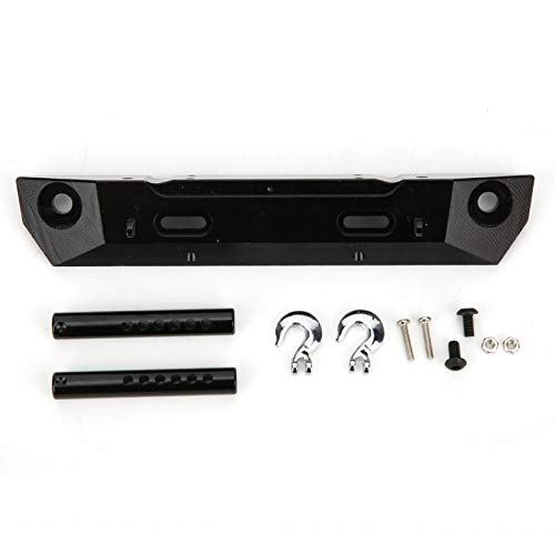 Adfaga RC Heck Stoßfänger Anti -Kollisions -Bar Premium Aluminiumlegierung Leichtes Aufrüstung Teil des RGT 1/10 Truck Off Road Rock Cruiser Ex86100 Model Car Car Silber Schwarz (Schwarz R86026BL) von Adfaga