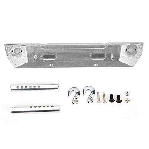Adfaga RC Heck Stoßfänger Anti -Kollisions -Bar Premium Aluminiumlegierung Leichtes Aufrüstung Teil des RGT 1/10 Truck Off Road Rock Cruiser Ex86100 Model Car Car Silber Schwarz (Silber P860004) von Adfaga