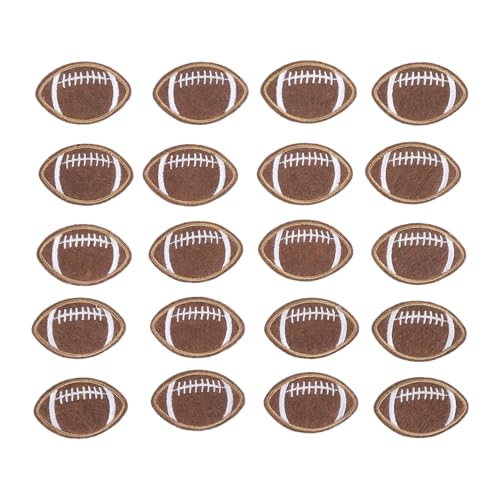 Adfaga Rugby Form gesticktes Patch Premium Stoff Gold Grenze Mehrzweck DIY -Klebstoff -Fußball -Patch für Kleidungszubehör 20pcs Adfaga Rugby Form gesticktes Patch Premium Stoff Gold Grenze Mehrzweck DIY -Klebstoff -Fußball -Patch für Kleidungszubehör 20pcs von Adfaga