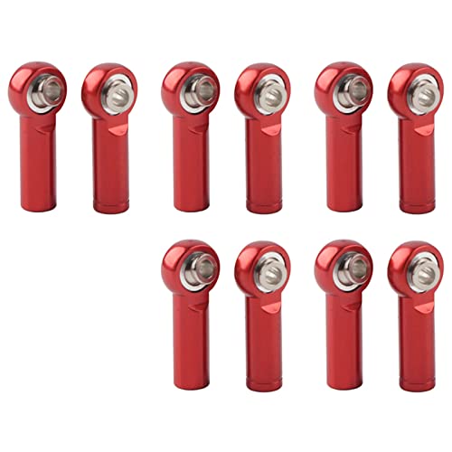 Adfaga Spurstange End Aluminiumlegierung Hochleistungsschub -Link -Stabgelenk für 1/10 RC -Automodelle 10pcs in rot lila blau goldenen Silberfarben (Verrotten) von Adfaga
