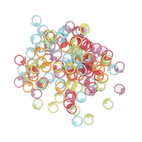 Adfaga Stich -Ring -Marker 100pcs Bunte Metallstrickstichmarkierungen zum Häkeln und Stricken von DIY -handgefertigt von Adfaga