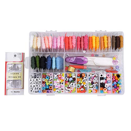 Adfaga Thread Nadel Set 851pcs Buntes Stickkit mit Aufbewahrungsbox Komplette Handwerksvorräte für Anfänger Erwachsene Kinder Weihnachtsgeburtstag DIY Arts and Crafts von Adfaga