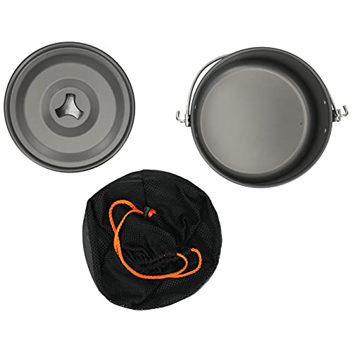 Adfaga Tragbare Aluminiumlegierung Hanging Topf mit großer Kapazität Camping-Kochgeschirr mit Deckel für Picknick-Wandergrill 6-8 Personen im Freien Adfaga Tragbare Aluminiumlegierung Hanging Topf mit großer Kapazität Camping-Kochgeschirr mit Deckel für Picknick-Wandergrill 6-8 Personen im Freien von Adfaga