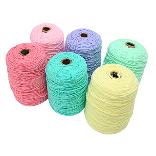 Adfaga Tufting -Garnteppich -Strickgarn Teppich machen Garn 6 Brötchen 437 Meter jeweils widerstandsfähiger schrumpfungsfestes weiches dauerhaftes Webgarn für DIY -Wohnkultur Teppi von Adfaga