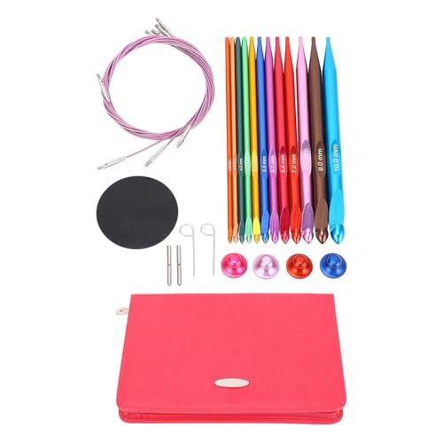 Adfaga Tunesian Häkchen Haken Set 12 PCs austauschbare Stricknadeln Bunte Aluminium Edelstahl Ergonomische Griffe mit PU -Aufbewahrungstasche für Zuhause -Handwerk -Häkelbegeistert Adfaga Tunesian Häkchen Haken Set 12 PCs austauschbare Stricknadeln Bunte Aluminium Edelstahl Ergonomische Griffe mit PU -Aufbewahrungstasche für Zuhause -Handwerk -Häkelbegeistert von Adfaga