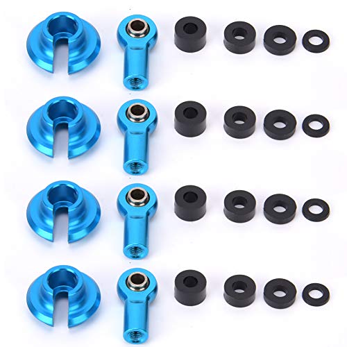 Adfaga Verbindungsstange Endkugelgelenk RC Ersatzteile Hochleistungs -Upgrade -Zubehör für 110 ECX 2 Radantrieb RC -Auto Aluminiumlegierung Kunststoffmaterial Schwarz Blau Rot (Blue ECX1038B) von Adfaga