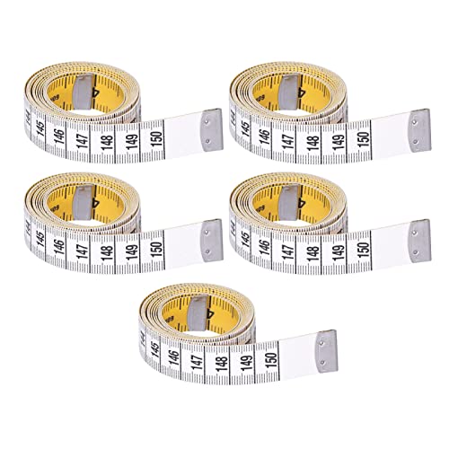 Adfaga Weiche flexible Messband doppelseitiger Lineal mit klaren Absolventen zum Nähen von Körpermessungen Fitness und Handwerk gelb weißer Kunststoff 5 Pack Adfaga Weiche flexible Messband doppelseitiger Lineal mit klaren Absolventen zum Nähen von Körpermessungen Fitness und Handwerk gelb weißer Kunststoff 5 Pack von Adfaga