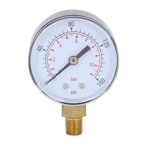Axial Zifferdruck 0 160psi 11Bar Edelstahl Dual Skala Transparente Abdeckung 1/8 -Zoll -NPT -Gewinde für Luftwasserbrennstoffsysteme Messung Axial Zifferdruck 0 160psi 11Bar Edelstahl Dual Skala Transparente Abdeckung 1/8 -Zoll -NPT -Gewinde für Luftwasserbrennstoffsysteme Messung von Adfaga