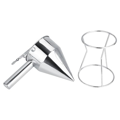 Backtrichter aus Edelstahl mit Ständer, Teigtrichterspender für Pfannkuchen, Cupcake, Schokolade, Dessert, Küchenwerkzeug mit Rack Backtrichter aus Edelstahl mit Ständer, Teigtrichterspender für Pfannkuchen, Cupcake, Schokolade, Dessert, Küchenwerkzeug mit Rack von Adfaga