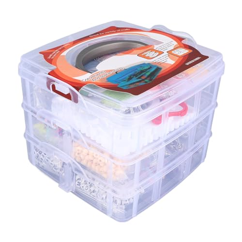 Bracelet Make Making Kit Schmuckzubehör 3352 Perlen Multi Purpose DIY Craft Set für Anfänger Familienkreative Projekte Sortierte Farben Aufbewahrungsbox inklusive inklusive von Adfaga