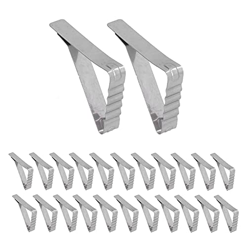 Edelstahl Tischstoff Clips 24 Pack Heavy -Duty -Windschutz -Tischdecker -Halter Wellendesign für Outdoor Picknick Garten Party Restaurant Hochzeit Bankett Silber Silber Edelstahl Tischstoff Clips 24 Pack Heavy -Duty -Windschutz -Tischdecker -Halter Wellendesign für Outdoor Picknick Garten Party Restaurant Hochzeit Bankett Silber Silber von Adfaga