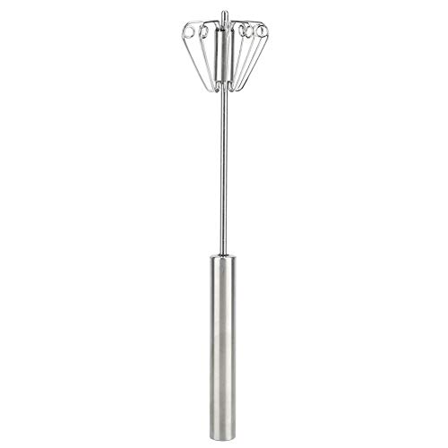 Edelstahl halbautomatischer Handheld Egg Mixer Mixer Whisk Schläger zum Backen von Kochküchen Werkzeug Langlebiges ergonomisches Design einfach zu bedienen leichte Gewichte von Adfaga