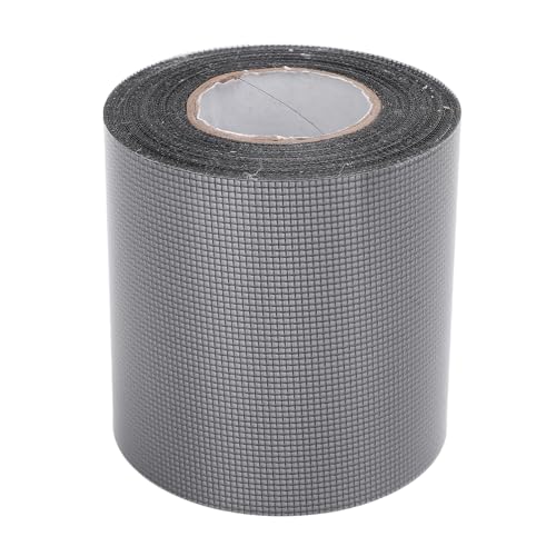 Fensterbildschirm Reparatur Patch Selbstklebes Mesh Tape Roll Starke klebrige Haltlebende schnelle Fix für Camping -Zelt -Heimtürbett Netto 80mm x 6.1m (Schwarz) von Adfaga