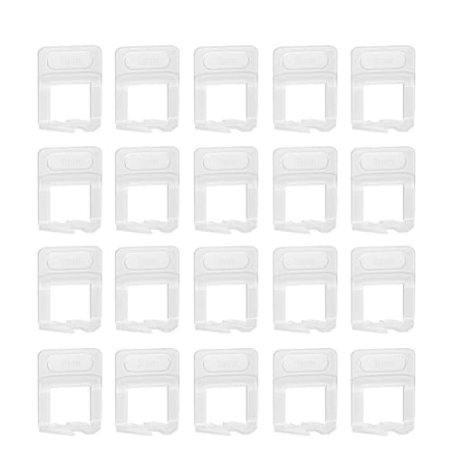 Fliesen -Leveler -Fliesen -Level -Tool Tiling Aid Tool Professionell 2 mm transparentes Plastikfliesen -Leveling -System für Keramikbodenwandfliesen Installation 20 Pack von Adfaga