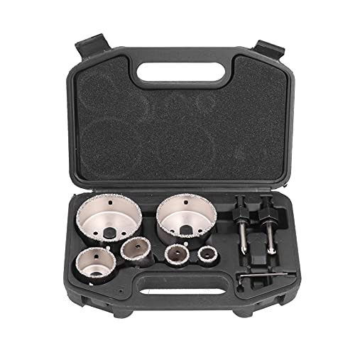 Fliesenbohrlochsägen Kit Premium Zementte Carbidbohrbit Set für Glas Porzellan Keramikschnitt mit 6 Größen 22 mm 28 mm 35 mm 44 mm 68 mm 73 mm inklarend Fliesenbohrlochsägen Kit Premium Zementte Carbidbohrbit Set für Glas Porzellan Keramikschnitt mit 6 Größen 22 mm 28 mm 35 mm 44 mm 68 mm 73 mm inklarend von Adfaga