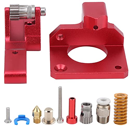 High Performance 3D -Drucker Extruder Dual Gear CNC Machende Aluminiumlegierung Extruder Drive Feeder kompatibel mit Ender 3 CR10S Pro Btech 3D -Drucker Red Color 1,75 mm von Adfaga