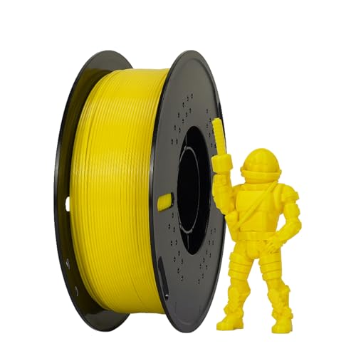 Hochgeschwindigkeit PETG 3D -Drucker -Filament 1,75 mm Ultra präzise Druckmaterial 1 kg Spule ± 0,02 mm Genauigkeit für FDM -Drucker Industriegrad Gelb (Gelb) von Adfaga