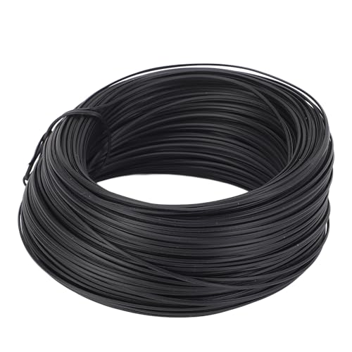Krawattendraht verzinkte Eisen PVC Beschichtete Verstärkung Stahl Bindedraht für Baugarten DIY -Projekte 0,55 Flachtyp 85 m Länge Langlebige flexible Safe (Schwarz) von Adfaga