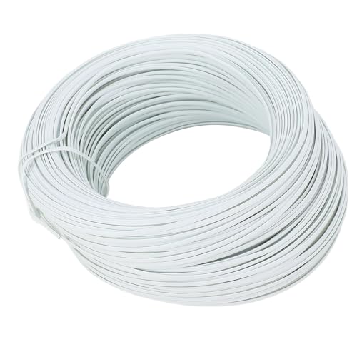 Krawattendraht verzinkte Eisen PVC Beschichtete Verstärkung Stahl Bindedraht für Baugarten DIY -Projekte 0,55 Flachtyp 85 m Länge Langlebige flexible Safe (Weiß) von Adfaga