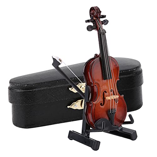 Miniatur -Geigenmodell mit Fall, Stand, Mini -Musikinstrument für Zuhause, Bürodeskendekoration, Geigenreplik oder Musikliebhaber, Sammler, Enthusiasten Miniatur -Geigenmodell mit Fall, Stand, Mini -Musikinstrument für Zuhause, Bürodeskendekoration, Geigenreplik oder Musikliebhaber, Sammler, Enthusiasten von Adfaga