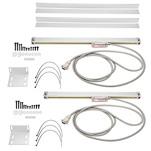 Präzisionslinear -Skala -Encoder digitale Auslesedro -Genauigkeit Messwerkzeug für Drehmühlenmaschinen JCS900 2AE 3AE Aluminiumlegierung 0 500mm 0 700 mm 2 Stück Set Set (Striche 500mm und 700mm) von Adfaga