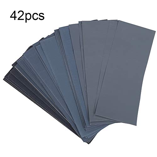 Premium -Schleifpapierset 42pcs 120# 3000# Grit Schleifpapier Kit Silicon Carbid Schleifblätter für Holzmetall -Automobilpolieren und Mahlen von Adfaga