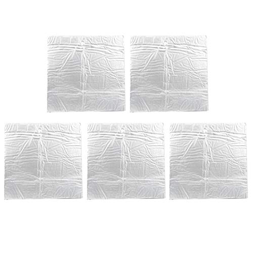 Premium Selbst klebende Wärmedämmung Baumwoll matte für 3D-Drucker Heizbett Wärmedämmung Pad mit Aluminium folie Schicht Hochtemperatur-Schock-Absorption 5 Pack (310*310 mm) von Adfaga