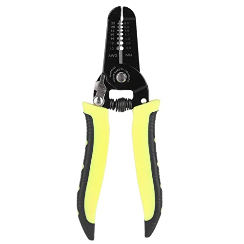 Professionelle Hochleistungs -Multi -Werkzeug -Draht -Stripper -Kriminzange mit eingebauter Cutter für Elektriker Klempner Black Yellow 7 Zoll 10 24 AWG Kabel Stripping Tool Professionelle Hochleistungs -Multi -Werkzeug -Draht -Stripper -Kriminzange mit eingebauter Cutter für Elektriker Klempner Black Yellow 7 Zoll 10 24 AWG Kabel Stripping Tool von Adfaga