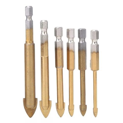 Professionelles Glaskeramikbohrer -Bit -Set -Sechseckel -Schaft -Schaft -Schaft -Hochleistungs -Carbid -Tippwerkzeuge zum präzisen Bohren in Fliesenmarmorporzellanspiegel und Glas von Adfaga