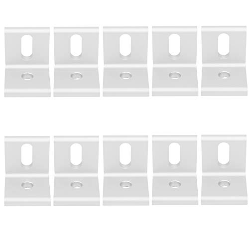 Rechtswinkel -Eckklammer L -Form feste Klammer 10pcs Aluminium 90 Grad Hochleistungs -Industriebefestigungen für Möbelregale DIY -Projekte (4040 Eckaluminium) von Adfaga