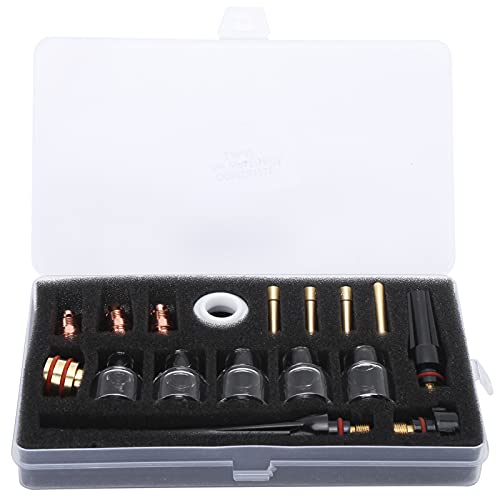 Schweiß brenner Zubehör Kit Profession elle Glas becher Düse Wolfram Klemme Silikon Ring Ersatzteile für WP17 WP18 WP26 Argon Schweiß pistole Messing und Glas Material von Adfaga
