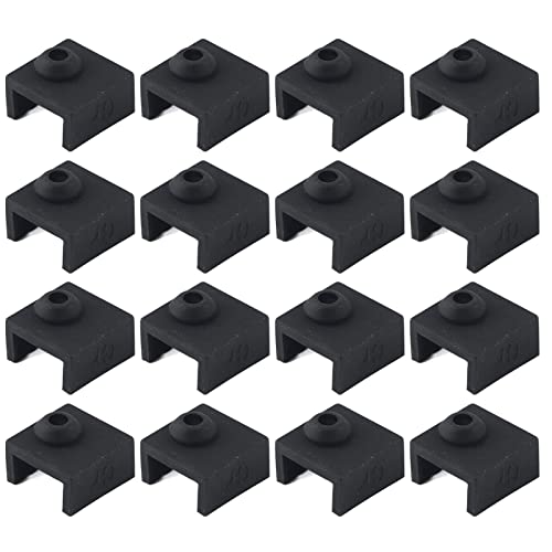 Silikonheizungsblockabdeckung Hochtemperaturbeständiges dauerhafter Schutzhülle für Ender 3 V2 CR10 3D -Drucker 12pcs Schwarz MK7 MK8 MK9 von Adfaga