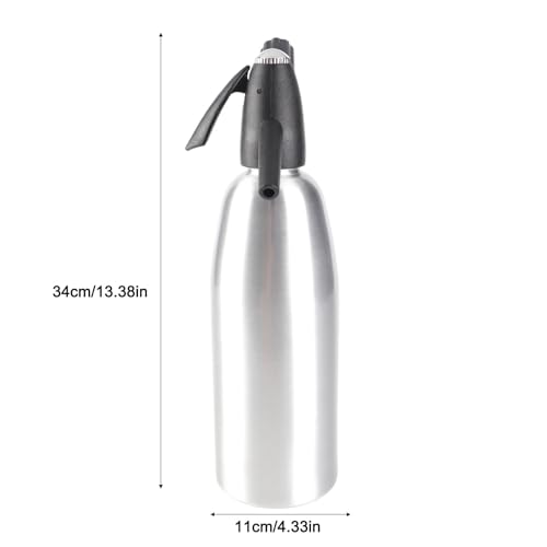 Stilvolle Legierung Soda Wasser flasche mit Druckregler 1L wieder verwendbare Obst-Infuser-Flasche für Outdoor-Sport Reise Fitness studio Edelstahl Silber Stilvolle Legierung Soda Wasser flasche mit Druckregler 1L wieder verwendbare Obst-Infuser-Flasche für Outdoor-Sport Reise Fitness studio Edelstahl Silber von Adfaga